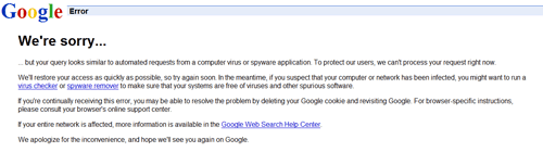 funny google message bug or error