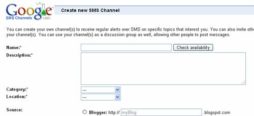 create your own sms group using google sms channels