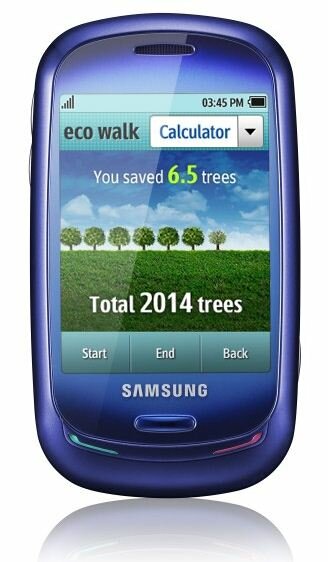 samsung blue earth mobile phone