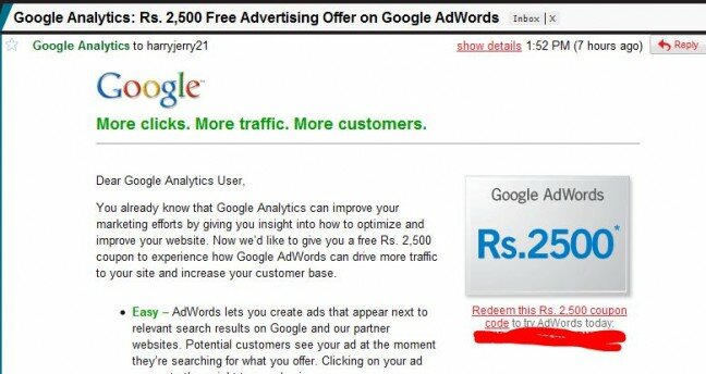 google adwords free coupon